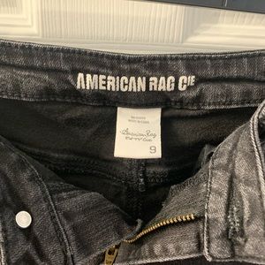 American Rag Black-Washed Ripped Cropped Jeans